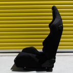 Wintra Racing Black SR6 performance seats for JDM vehicles, combining Recaro-inspired ergonomics with modern racing seat technology and comfort